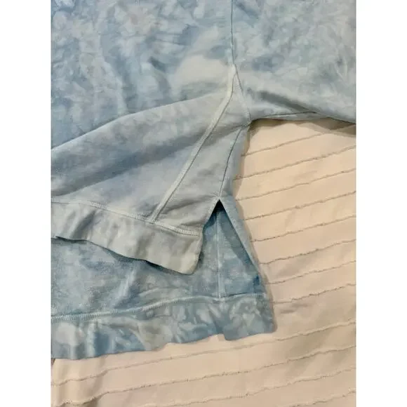 Lulus Ice Wash Tie Dye Crewneck Sweatshirt Blue Women’s Large Cloudcore Coastal - Picture 7 of 14